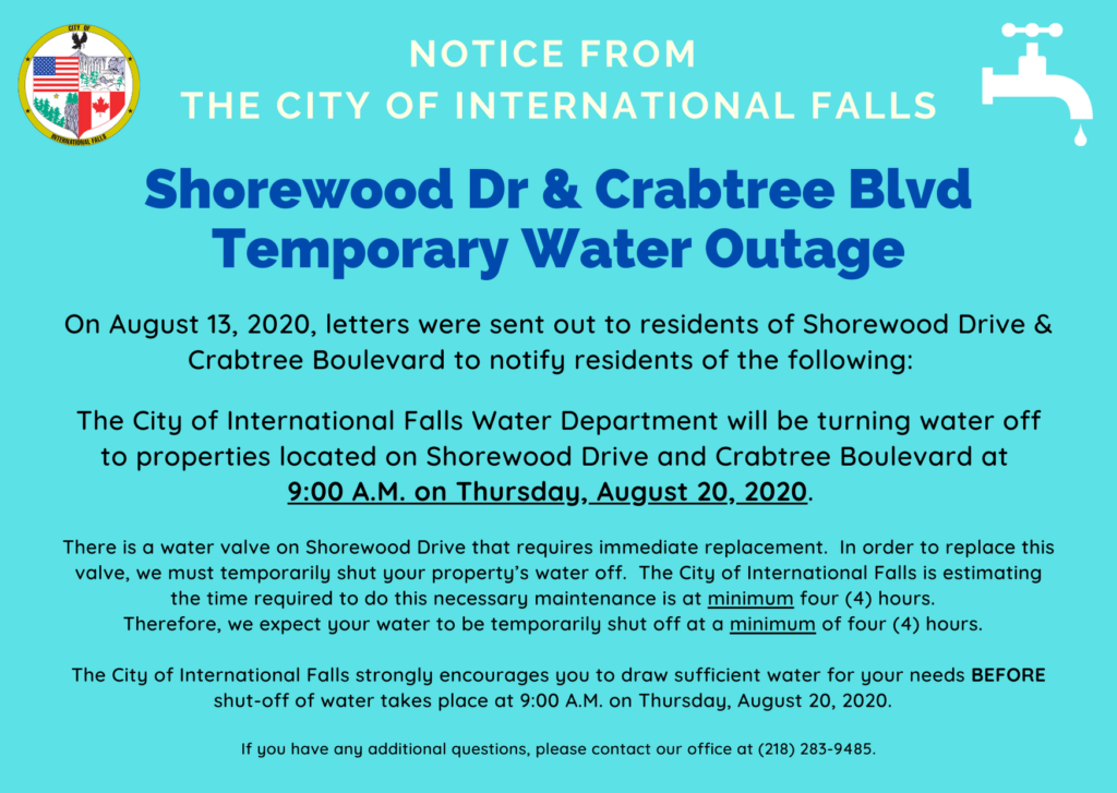Water Department City of International Falls, Minnesota